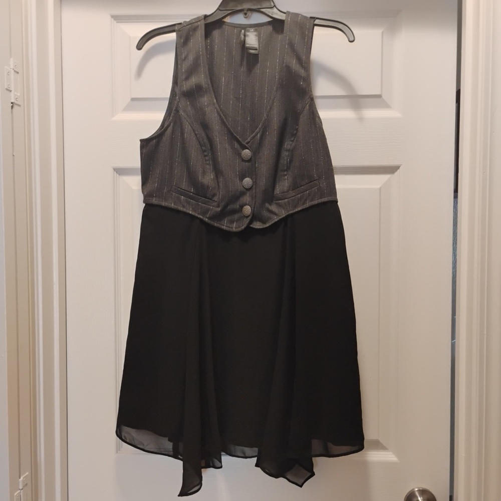 Bisou Bisou Women's Vest Dress with Chiffon Skirt Professional Fashion Size L